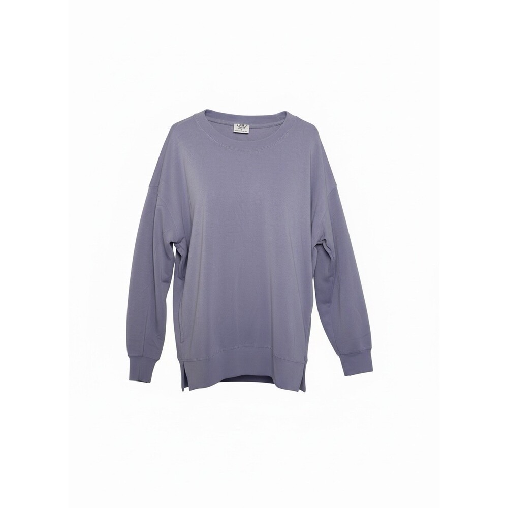 SAGE Collective XL Periwinkle Lavender Oversized Sweatshirt Pockets EUC